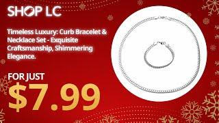 Stainless Steel Curb Bracelet (8.50") & Necklace (24.00")