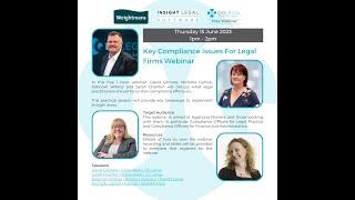 Key Compliance Issues For Legal Firms Webinar