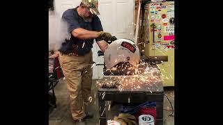 Fixing the exhaust stack on the ol' CHAMP - Two Drunk Brothers Garage style!