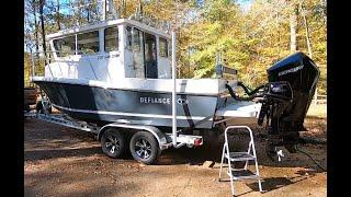 Defiance San Juan 220 Pilothouse Boat Inside Tour. Specs below