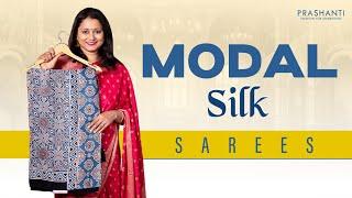 Modal Ajrakh Silk Sarees from Rs. 3300/- | Prashanti | 22 Aug 2024