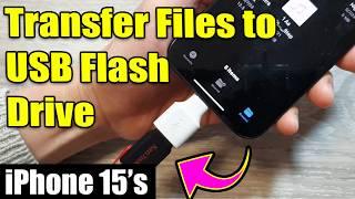 How to Transfer Files/PDF Documents/Music Audio to USB Flash Drive on iPhone 15/iPhone 15 Pro