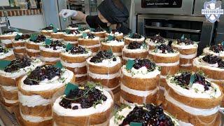 So pretty! How to make a sweet and delicious blueberry cake / Korean bakery factory