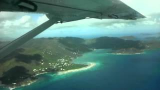 Seaplane Flight from Virgin Gorda to St. Thomas (Water Takeoff)