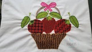 Finished Strawberry Basket Design (Strawberry Tablecloth  Motif #1)