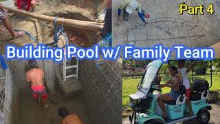 Swimming Pool Project Part 4 Begin Building the Steps, Stump Removal and more