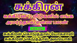 #Sukiran #சுக்கிரன் #ஜோதிட #ரகசியம்  #12 #வீடுகளில் #எங்க #அமர்ந்தால் #என்ன *பலன்