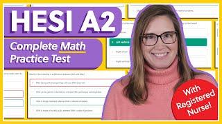 HESI A2: Complete Math Practice Test (With Registered Nurse!)