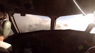 GoPro on a pilot. Take off in bad weather over Scotland.