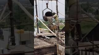 Slab Concreting Process | Slab Concreting | Concrete Pump | #slab #construction #concrete #shorts