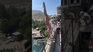 FIRST EVER handstand on the famous bridge in Mostar Bosnia!