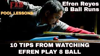 EFREN REYES PLAYING 8 BALL - 10 Tips to Improve Your 8 Ball Game (Free Pool Lessons)