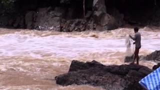 Man Fishes in Khone PhaPheng Falls