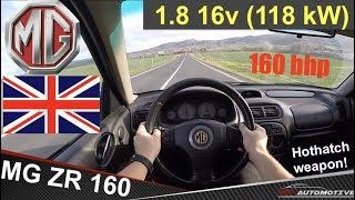 MG ZR 160 118 kW (2002) - POV Test Drive + Acceleration 0 - 200 km/h