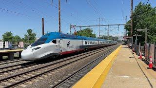 A Sunny Afternoon On The Northeast Corridor w/ Amtrak's Acela 2.0 @ Princeton Junction (5/30/24)