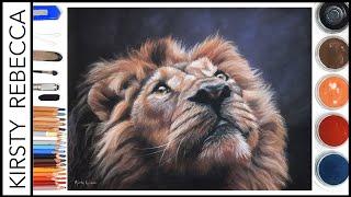 How to draw a LION using PASTELS! // Tips and techniques for REALISTIC drawings!