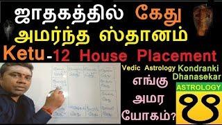 ஜாதகத்தில் கேது அமர்ந்த ஸ்தானம்/Effects of Ketu in 12 Houses in Tamil