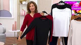 Susan Graver Modern Essentials Set of 2 Liquid Knit Tops on QVC