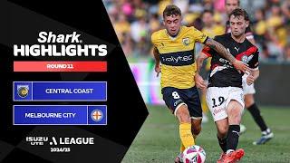 Central Coast Mariners v Melbourne City - Shark Highlights | Isuzu UTE A-League 2024-25 | Round 11