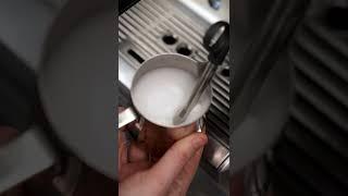 Practise steaming milk with dishwashing liquid #goldenbrowncoffee #barista #coffee #espresso