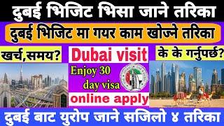 दुबई भिजिट भिसा मा कसरी जाने || Dubai Visit Visa New Update 2025 || Dubai Visit Visa From Nepal 2024