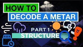 How to decode a METAR (aviation weather observation). Part 1: Structure. explained in 1 minute. (EN)