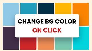 Background Color Changer On Click | Javascript Mini Project