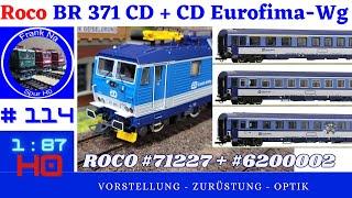 Roco #71227  RH 371 CD + Roco #6200002 CD Wagen