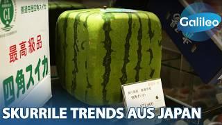 Ein Bad in Wein und viereckige Melonen: Skurrile Trends aus Japan