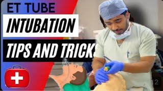 Et tube intubation (endotracheal tube intubation) (how to insert et tube) intubation procedure video