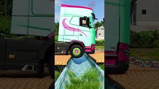 JCB Pull Trucks vs Reverse Speed Bumps #shorts #beamngdrive #beamng #beamngcrashes #trucksvs #jcb