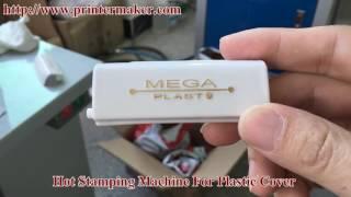 hot stamping machine on plastic cover projections