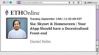 Skynet & Homescreen | Your dApp should have a decentralized front-end