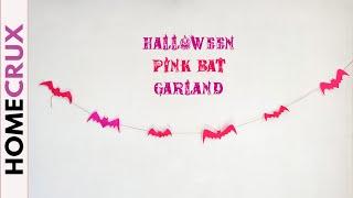 DIY Pink Bat Garland From Felt for Pinkoween | Under $15 Crafts