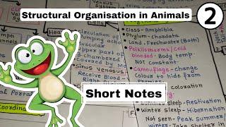 Structural Organisation in Animals | Frog | Short Notes | NEET 2025