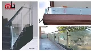 Steel Grill Design For Balcony With Glass