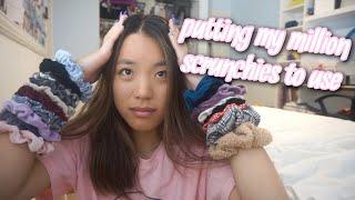 my scrunchies control my outfits for a week | Vanessa Nagoya