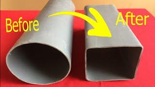 Converting PVC pipes to square plastic pipes is very simple | Pvc Pipe Craft Ideas | KENCRAFT