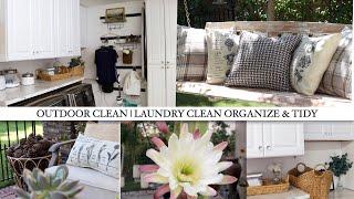 OUTDOOR CLEAN | LAUNDRY ROOM CLEAN & TIDY | CLEANING MOTIVATION