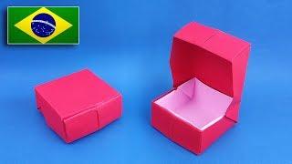 Origami: Caixinha de Anel - Instruções em Português BR