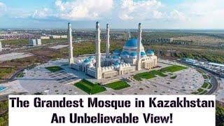 Nur Sultan grand mosque astana Kazakhstan full view #grandmosque #astana