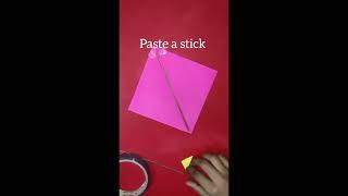 Rhombus shape  from craft work# easy method to learn diamond shape  how to make kite