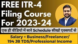 ITR 4 Filing Online 2023-24 | 194J & 194 JB Income Tax Filing | ITR 4 Filing 2023-24 | Nil ITR-4