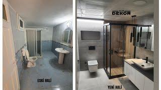 BANYO DEKORASYON FİKİRLERİ,  BANYO, WC ,TUVALET YENİLEME YAPIM AŞAMALARI ( BATHROOM RENOVATİON )