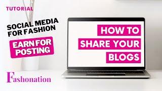 How to share your Fashonation blog to Facebook