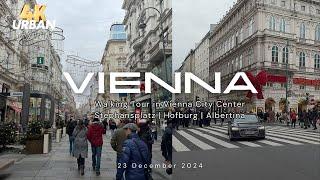 Walking Tour Vienna 4K - Stephansplatz to Hofburg & Albertina | City Center Highlights | December 24