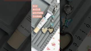 diy solid perfume locket 🩶 glossier bag charm keychain #diygift #diymakeup #minimakeup