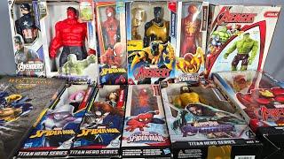 UNBOXING AVENGERS SUPERHERO, ACTION FIGURES, SPIDER-MAN, HULK, THOR, IRON MAN, CAPTAIN AMERICA (P5)