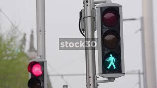 Pedestrian Crossing In Dublin, Ireland