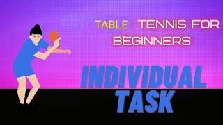 Table tennis for beginners and warmup exercises